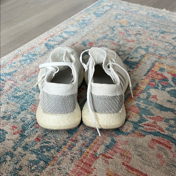 Adidas White and Gray Athletic Sneakers - Picture 2 of 4